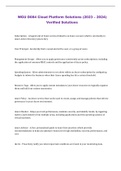 WGU D084 Cloud Platform Solutions &lpar;2023 &ndash; 2024&rpar; Verified Solutions