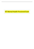 ATI Mental Health Proctored Exam