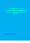 HESI A2 READING  COMPREHENSION STUDY  GUIDE