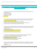  ATI NURSING LEADERSHIP AND MANAGEMENT exam-with latest solutions-2023-2024