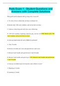 Peds Exam 1 - Student Questions and Answers with Complete Solutions