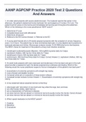 AANP AGPCNP Practice 2020 Test 2 Questions  And Answers