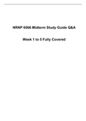    NRNP 6566 Midterm Study Guide Q&A  Week 1 to 5 Fully Covered 
