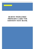 BURNS' PEDIATRIC PRIMARY CARE 7TH EDITION TEST BANK