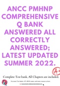 ANCC PMHNP COMPREHENSIVE Q bank answered all correctly answered&semi; latest updated summer 2022&period;