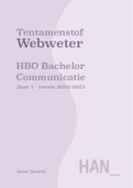 Samenvatting Webweter - HBO Communicatie Jaar 1