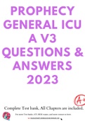 Prophecy medical surgical-telemetry exam Grade A  2023&comma;Medical-Surgical RN A Prophecy Relias Exam 2023 latest update&Prophecy health medical surgical RN A with complete solution 2023