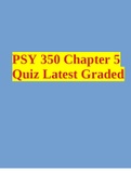 PSY 350 Chapter 5 Quiz Latest Graded