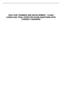WGU C235 TRAINING AND DEVELOPMENT - FLASH CARDS 2023 TRIAL EXPECTED EXAM QUESTIONS WITH CORRECT ANSWERS 