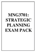 MNG3701&colon; STRATEGIC PLANNING EXAM PACK