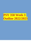 PSY 350 Week 3 Outline 2022/2023