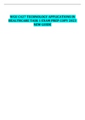 WGU C427 TECHNOLOGY APPLICATIONS IN HEALTHCARE TASK 1 EXAM PREP COPY 2023 NEW GUIDE