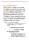 College aantekeningen Goederenrecht week 1 t&sol;m 6