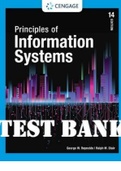 TEST BANK for Principles of Information Systems, 14th Edition,   by Ralph Stair and George Reynolds.ISBN-10: 0357112490, ISBN-13: 9780357112496. All Chapters 1-13. (Complete Download). 940 Pages.