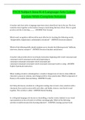 FTCE Subject Area K-6 Language Arts Latest  Update With Complete Solution