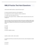 NMLS Practice Test Hard Questions 2022&sol;2023 with 100&percnt; correct answers