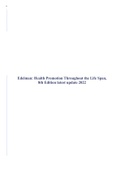 Edelman: Health Promotion Throughout the Life Span, 8th Edition latest update 2023