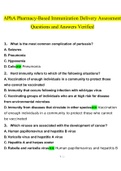 APhA Pharmacy-Based Immunization Delivery Assessment.docx  Questions with 100% Correct Answers UPDATED 2022