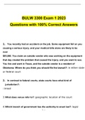 BULW 3300 Exam 1 2023 Questions with 100% Correct Answers