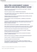 WGU PRE-ASSESSMENT&colon; HUMAN GROWTH AND DEVELOPMENT EXAM 