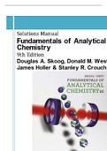 Solutions Manual Fundamentals of Analytical Chemistry 9th Edition by Douglas A. Skoog, Donald M. West, James Holler and Stanely R. Crouch