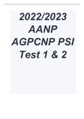  2022-2023 AANP AGPCNP PSI Test 1 & 2