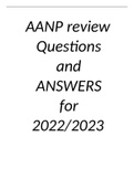 AANP review Questions and ANSWERS for 2022/2023