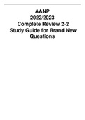 AANP 2022/2023 Complete Review 2-2 Study Guide for Brand New Questions