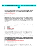 HESI RN Mental Health Exam-WITH 100&percnt; verified solutions-2023-2024