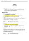 NURS 301-P Health Assessment Exam Review 2 with rationales