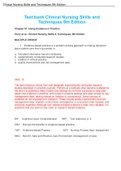 Chapter 1 &vert; Test bank Clinical Nursing Skills and Techniques 9th Edition