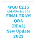 WGU C215 AORN Periop 101 FINAL EXAM Q&A &lpar;REAL&rpar; New Update 2023