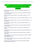 CCCE - COUNSELOR EDUCATION COMPREHENSIVE EXAMINATION QUESTIONS WITH CORRECT ANSWERS