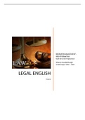 English 2nd Year of Legal Practice Summary