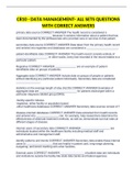 C810 - DATA MANAGEMENT- ALL SETS QUESTIONS WITH CORRECT ANSWERS