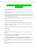 FedVTE Cyber Risk Management For Technicians Questions And Answers Latest Update 