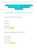 WGU Course C170 - Data Management &lpar;Applications&rpar; Quizlet by Brian MacFarlane