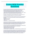 Evolve HESI Practice  Questions