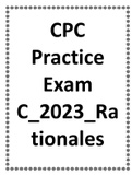 CPC Practice Exam C&lowbar;2023&lowbar;Rationales