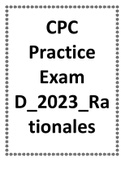 CPC Practice Exam D&lowbar;2023&lowbar;Rationales