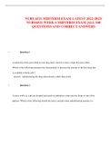    NURS 6521 MIDTERM EXAM LATEST 2022-2023/ NURS6521 WEEK 6 MIDTERM EXAM |ALL 100 QUESTIONS AND CORRECT ANSWERS 