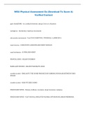 WGU Physical Assessment Oa &lpar;Download To Score A&rpar; Verified Content