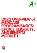 2022 OVERVIEW of MEDICARE PROGRAM BASICS: CHOICE, ELIGIBILTY, AND BENEFITS