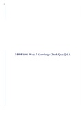 NRNP 6566 Week 7 Knowledge Check Quiz Q&A