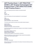 AST Practice Exam 1, AST PRACTICE EXAM 2, AST Surgical Technologist CST Practice Exam 3, AST PRACTICE EXAM 5, AST Practice Exam 4