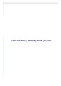NRNP 6566 Week 3 Knowledge Check Quiz Q&A