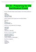 CH 28 &colon; Preparing for the  Certification Exam
