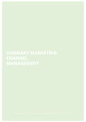 Summary bundle Brand Management & Marketing Channel Management