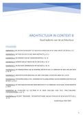 Zeer uitgebereide samenvatting van architectuur in context B