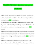 PALS Updated FINAL EXAM Questions With Correct Answers 100&percnt; Verified